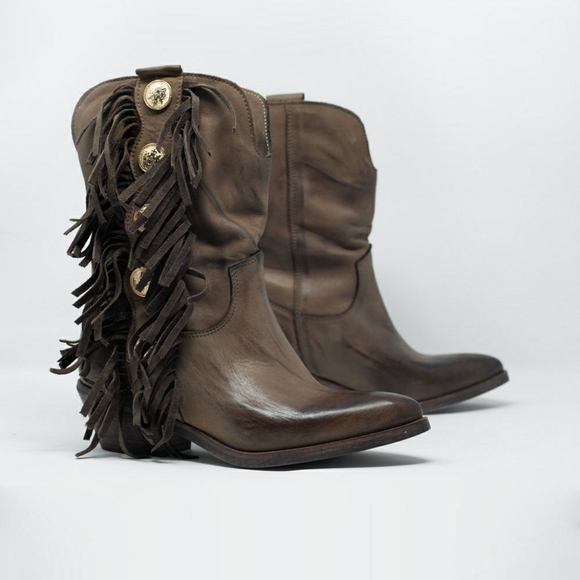 Womens Western Fringe Boots - Picture 4 of 7